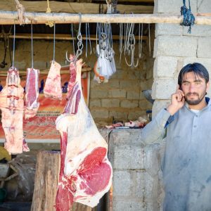 Photo Halal meat counter